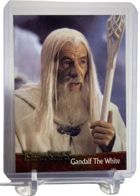 2002 Topps The Lord of the Rings The Two Towers Gandolf The White Card #2 W/Top