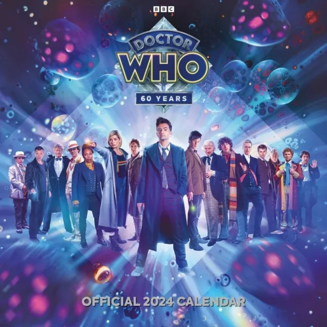 2024 CALENDAR DOCTOR Who Classic Square Month View Wall Hanging