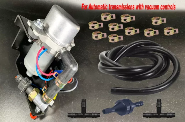 Brake Booster Rotary Vacuum Pump-12 V "Plug & Play" w/install kit for Auto Trans