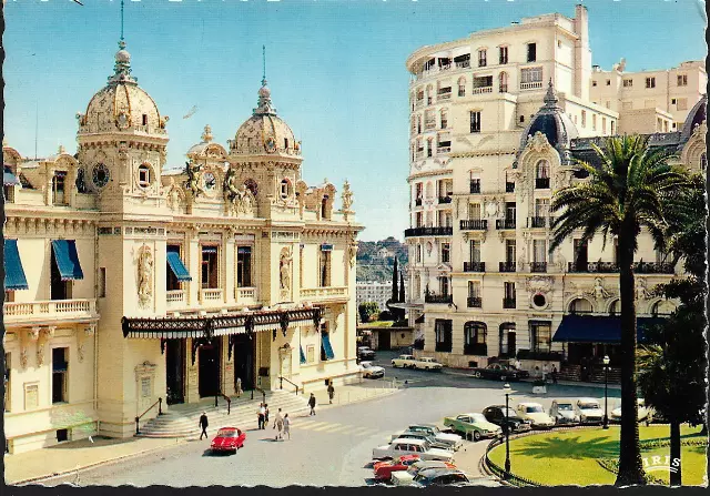 Monte Carlo, Monaco - Casino, Hotel de Paris - postcard c.1960s