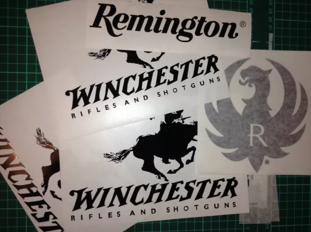 Gun Stickers Pack 12 Firearm Decals Winchester Browning Colt CZ Barrett Beretta 2