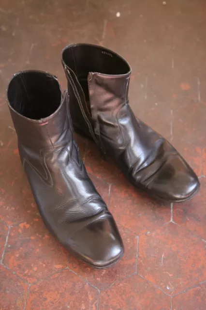 Bottines Zip homme PAUL SMITH, Noire, Taille 44 / UK 10, Leather boots