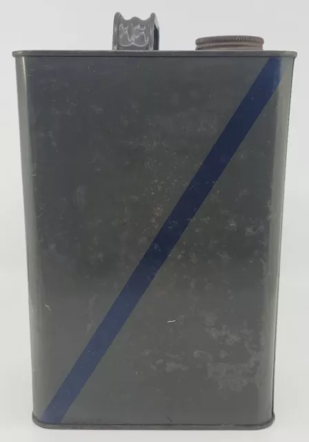 Vintage 1970 Valvoline PVT. LTD. Calcutta Ohio Military OD Green Oil Can