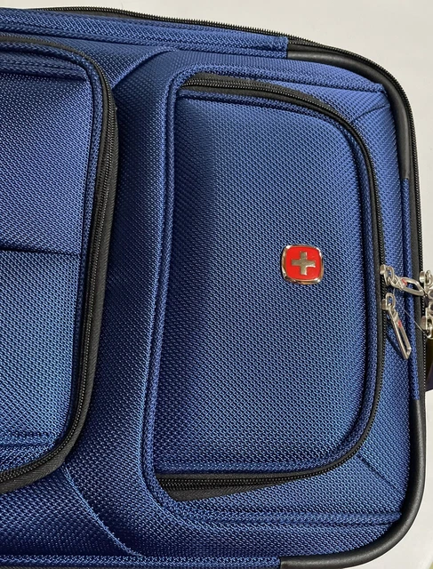 BLUE Expandable Travel Luggage 21" Softside Rolling Suitcase SWISS GEAR NEW wTAG