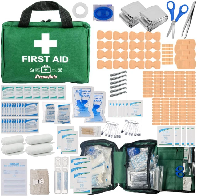 220 PIECE FIRST Aid Kit Bag Medical Emergency Kit. Travel Home Car