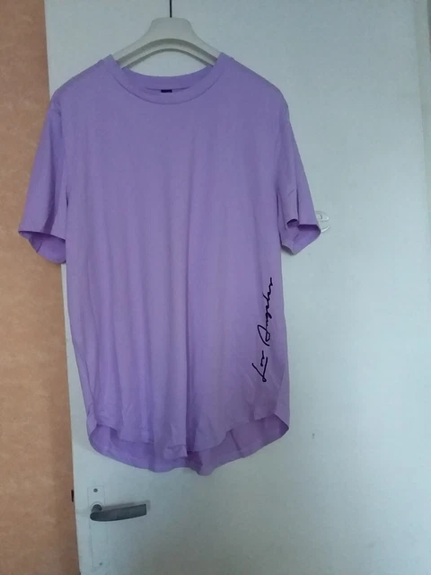 Tee-shirt Homme SheIn Mauve Taille L - Neuf Sans étiquette, écriture Côté