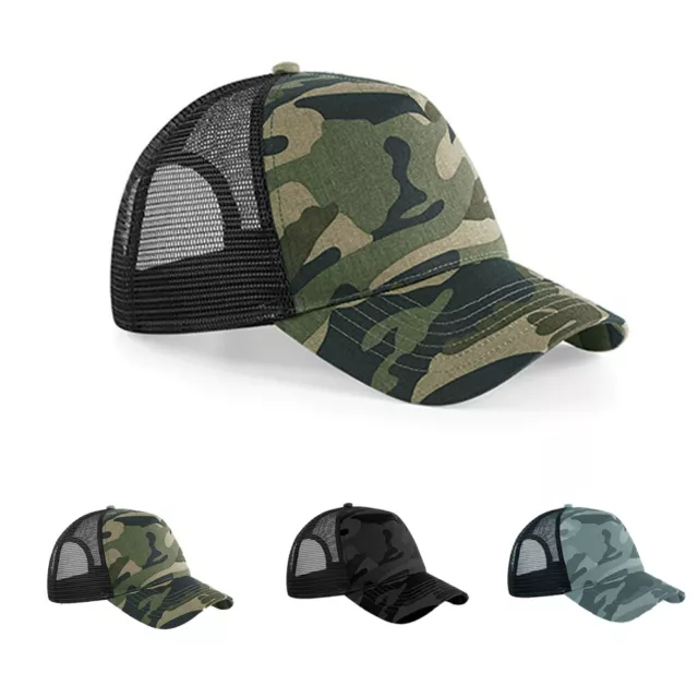 Beechfield Trucker-Cap CAMO SNAPBACK TRUCKER Kappe Neu B694