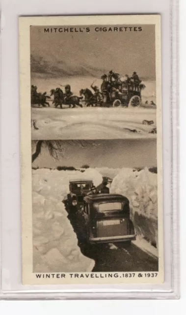 Wonder Century 1837-1937 card #10 Winter in snow Devonport Mail Horse Carriage