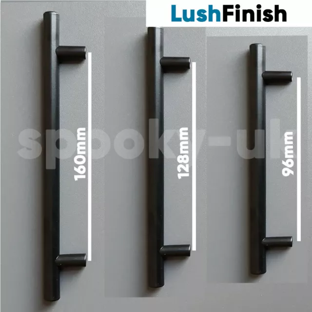 Kitchen Cupboard Cabinet T-Bar Door Handle Brushed Stainless Steel Black Gold 2