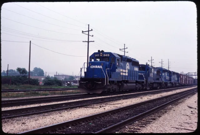Original Rail Slide - CR Conrail 6419+ Hammond IN 7-1979