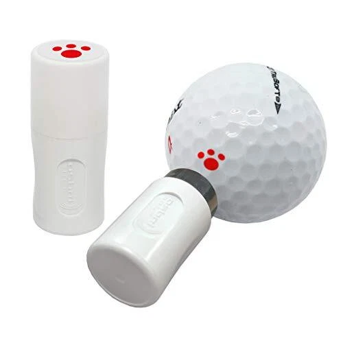 Asbri Golf Tampon marqueur pour Balle de Golf Motif Patte Rouge