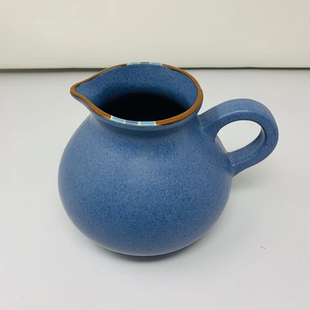 Dansk Blue Mesa Pattern Water Pitcher Made in Portugal