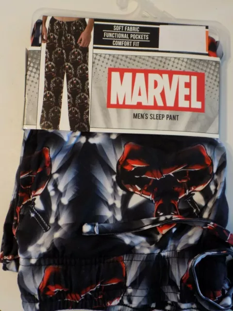 New Men's S-28-30 Deadpool Marvel Comics Movie Pajamas Lounge Pants with Pockets