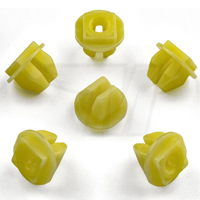 25 Chevilles Plastique Pour Pare-chocs Voiture - Fixation 6.3mm, Noir, Pour Rivet