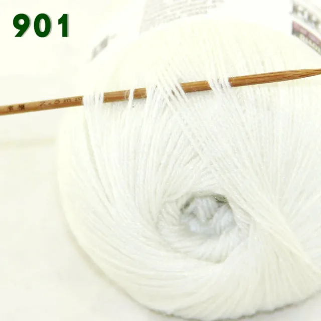 Sale 1 Ballsx50gr LACE Rugs Acrylic Wool Cashmere Hand Crochet Knitting Yarn 901