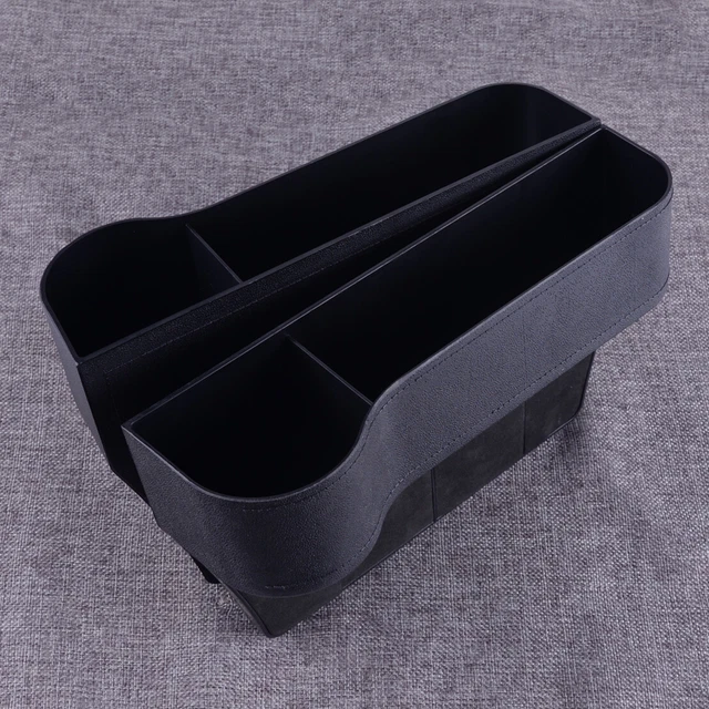 2Pcs Car Seat Gap Slit Pocket Organizer Caddy Keys Phone Storage Cup Holder Box