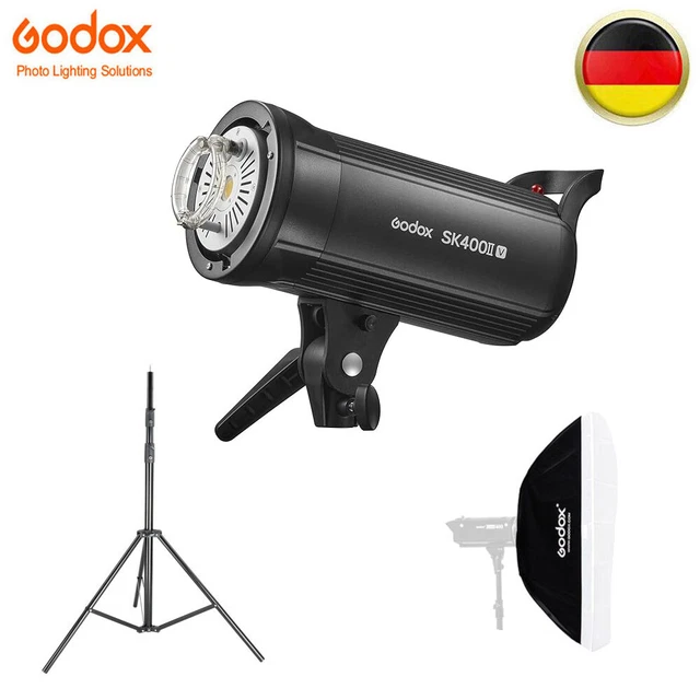 Kit 3 Flashes de Estudio SK400II-V con Lámpara de modelado LED de 10W
