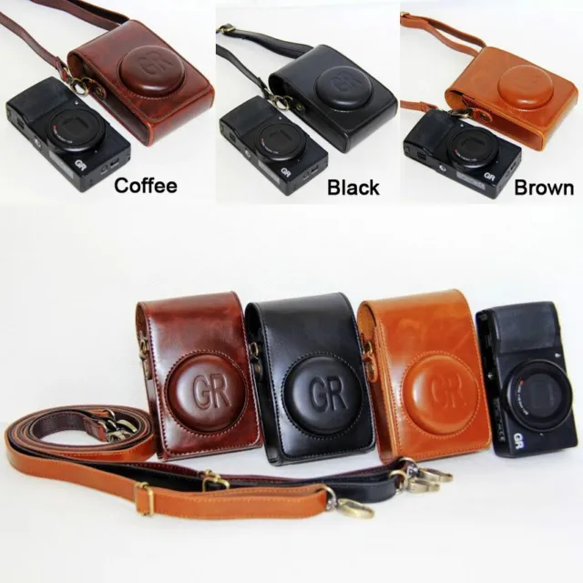 Leather Camera Protect case Bag strap Cover for Ricoh GR/GR II/GR III