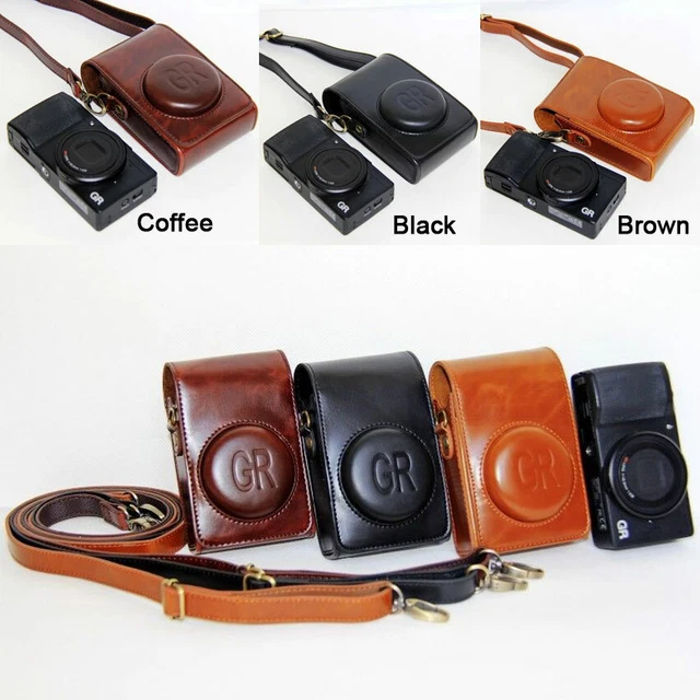 Leather Camera Protect case Bag strap Cover for Ricoh GR/GR II/GR III