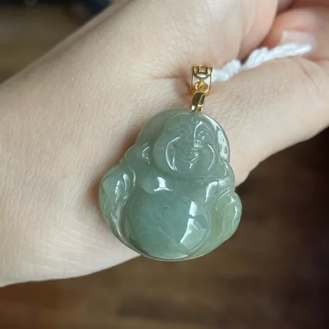 Genuine Burma Grade A Jade Pendant Jadeite 純天然冰種翡翠A貨 S925 佛公已開光