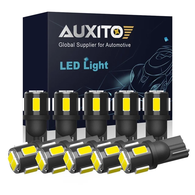 10x White Dome Map License Glove Marker LED Lights bulbs 194 168 5630 AUXITO
