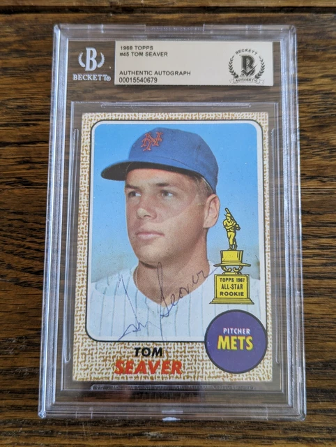 1968 Topps 45 Tom Seaver BAS BGS Signed Vintage Auto 1968 Topps 45 Tom Seaver BAS BGS Signed Vintage Auto