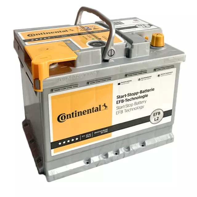 Autobatterie Continental EFB 12V 60Ah 560A Start-Stop Starterbatterie AFB