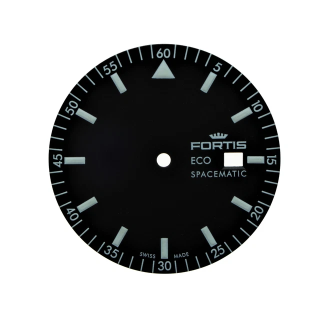 Cadran Fortis Noir 29,6 Mm – Pour Flieger 621.10.11, ETA 2893-2 – Neuf Suisse