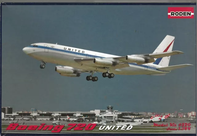 Roden Boeing 720 UNITED Airlines Medium Range Passenger Aircraft 1/144 320 ST