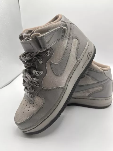 PRE-LOVED Genuine Nike Air Force 1 HighTops - Size 4.5/37.5 Grey/Taupe WORN ONCE