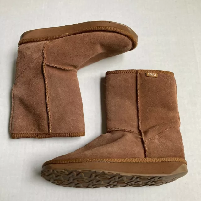 EMU Australia Bronte Lo Suede Boots Brown Womens Size 6 Merino Wool Lined Warm