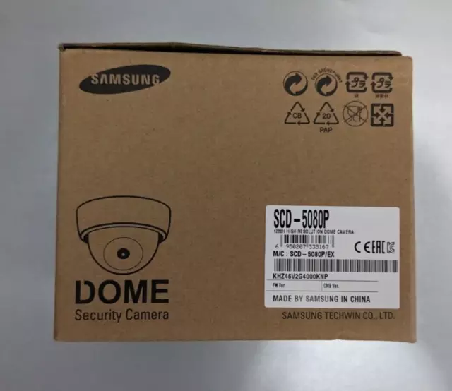 Samsung Scd-5080P  Cctv Dome Security Camera 1280H Day/Night Varifocal