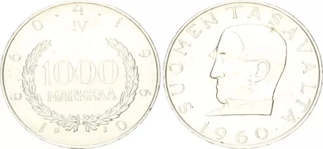 Finland 1000 Markkaa 1960 Sj. 100 Years Währungsgesetz Prfr. 108615