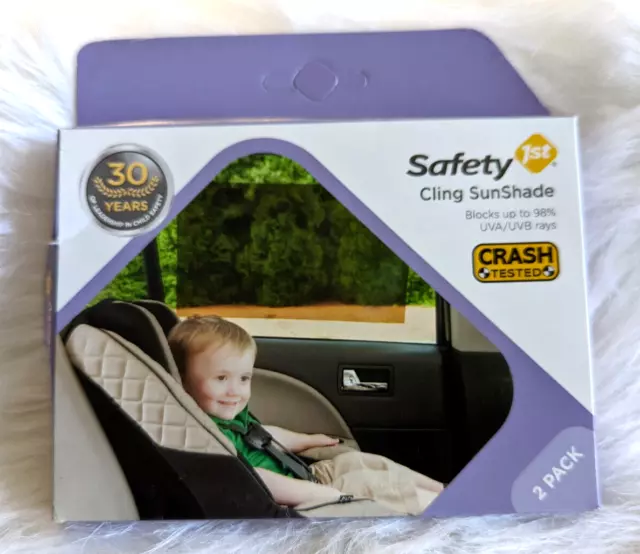 Safety 1st Cling SunShade, 2 Pack, UV Blocking, New
