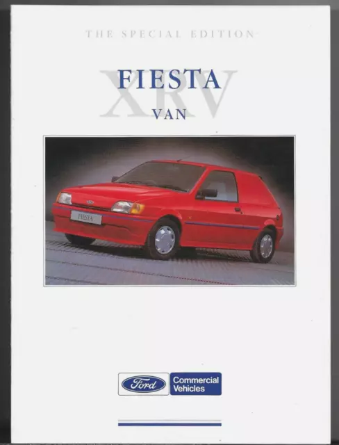 Ford Fiesta XRV Van 1.8D Mk3 Limited Edition 1990 UK Market Sales Brochure