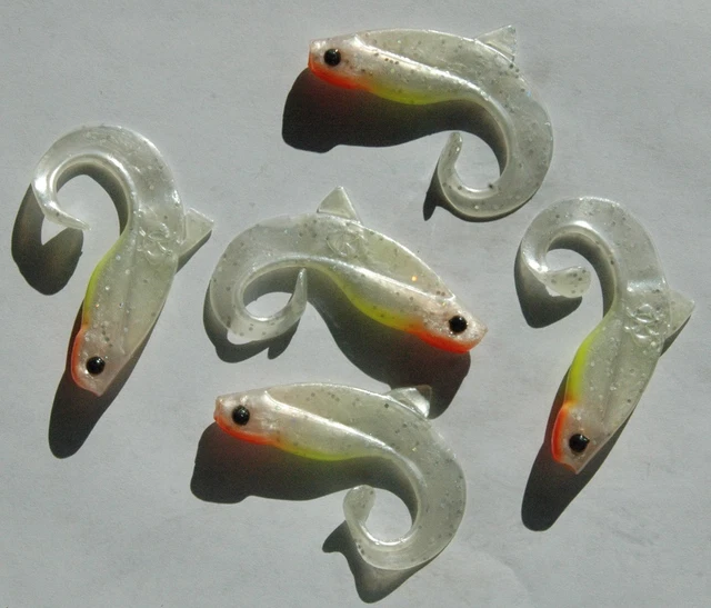 5 Leurres Souples Orka Double Tail T 10cm - Pour Brochet, Sandre, Perche, Bar