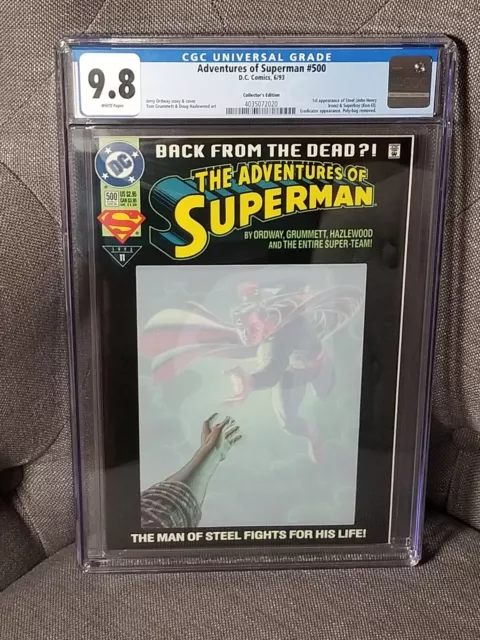 Adventures of Superman 500 cgc 9.8 White Pages Dc Comics 1993
