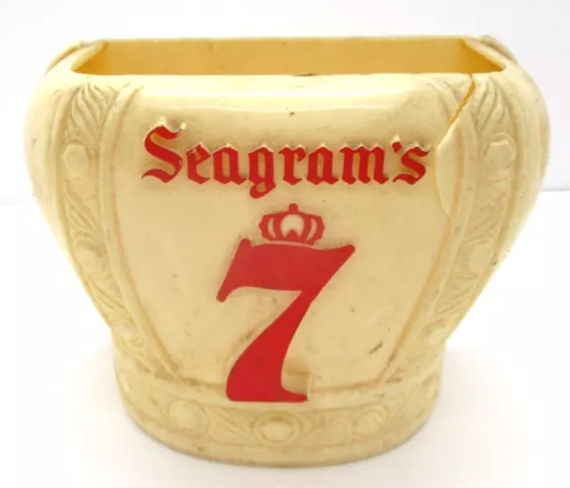 Vintage Seagram's 7 Crown Shaped Plastic Stirrer Holder