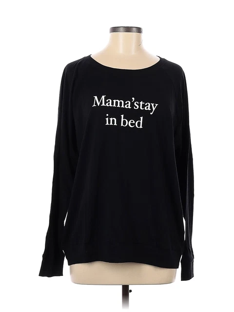 EMI JAY Women Black Long Sleeve T-Shirt S