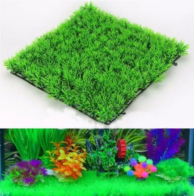 Aquarium Eco-Friendly Artificial Green Water Grass Plant Lawn Fish Tank Decor