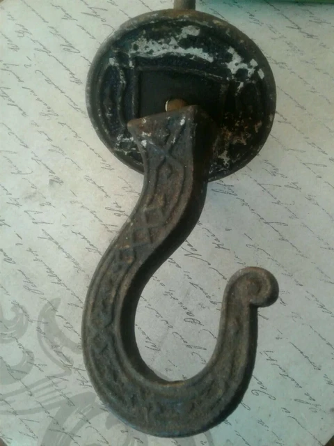 Antique Plant Light Ceiling Hanging Hook Vintage Cast Iron Bird Cage Hardware
