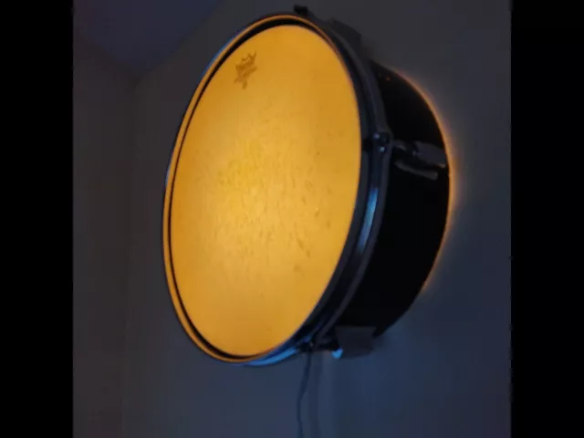 Drum Lamp wall hanging made from used drums