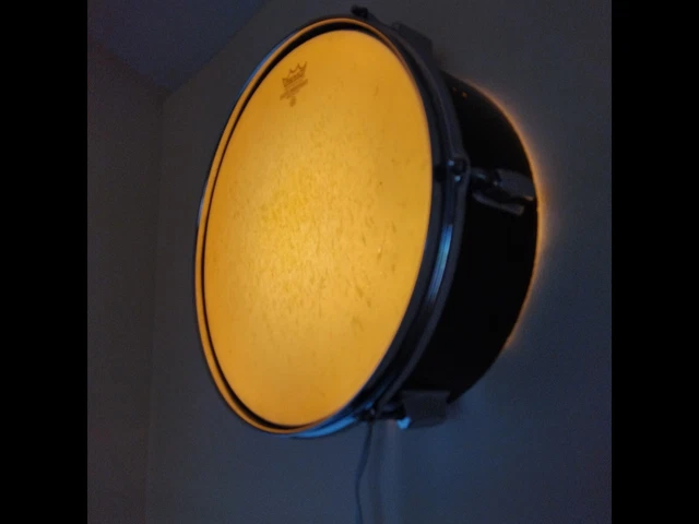 Drum Lamp wall hanging made from used drums