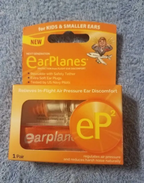 Tapones para los oídos EarPlane - Protección para los oídos de los niños para viajes en avión, nuevos,