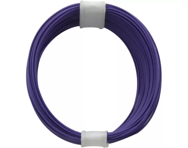 (1m = 23,9 ct) Decoderlitze Hochflexible 0,04 mm²   10m Ring  VIOLETT  > NEU