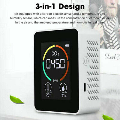 3 IN 1 Portable LCD CO2 Meter Air Quality Carbon Dioxide Detector Tester Monitor