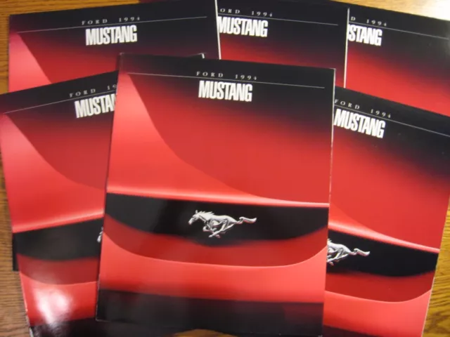 1994 Ford Mustang Dealer Sales Brochure LOT (6) pcs, GT, Convertible, MINT