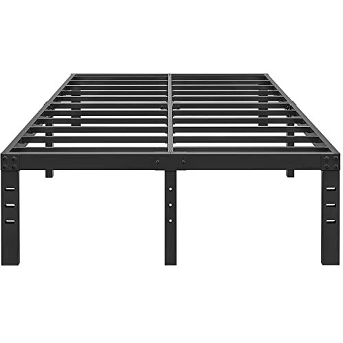METAL BED FRAME Size No Box Spring Needed Easy Assembly Heavy Queen