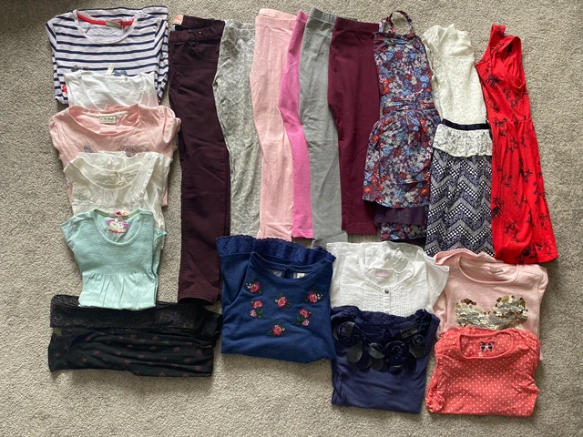 Girls Clothes Bundle Age 8 - Next, M&S - Leggings, Dress, T-shirt, Jeans