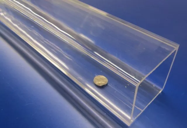 Acrylic Square Tube Clear Extruded 3.0" SQ x .125" Wall x 72" Length